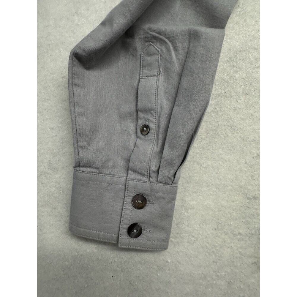 Noble Outfitters Shirt Womens Medium Long Sleeve Button Up Gray Bluegrass Lace - Picture 4 of 10